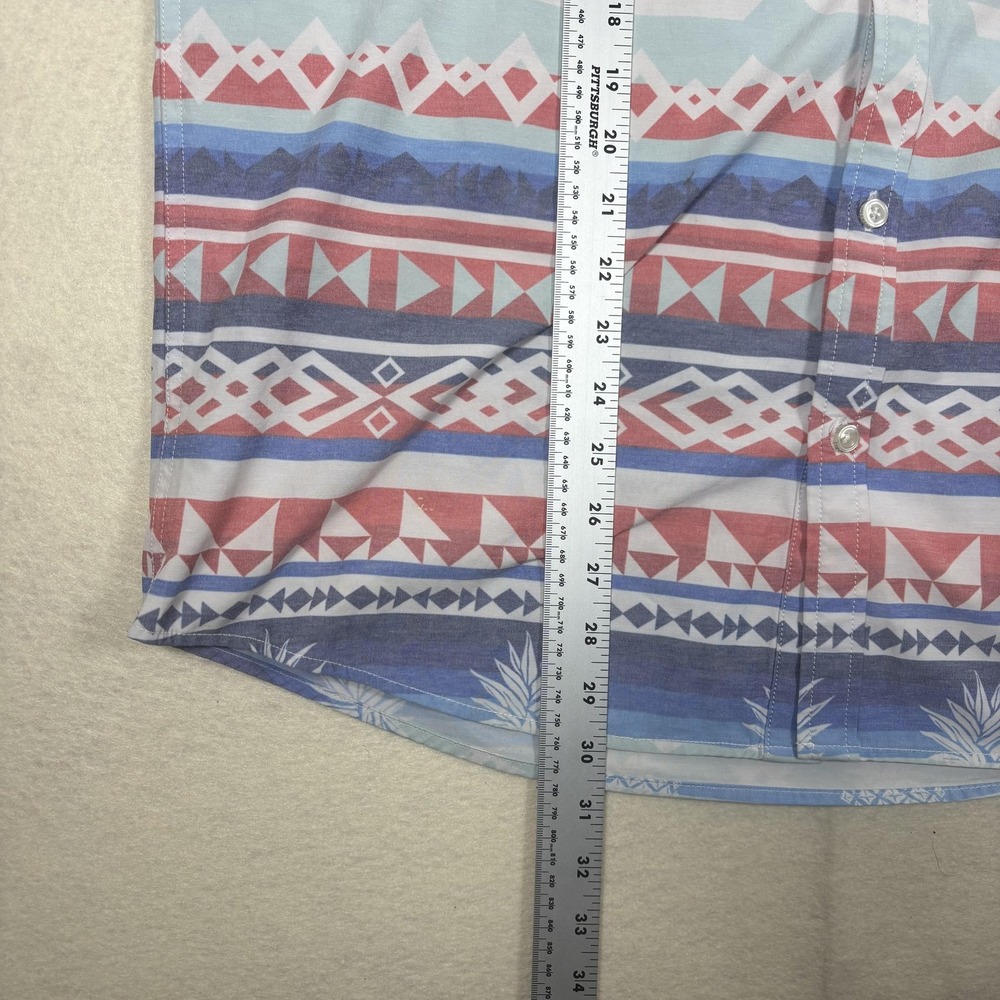 Chubbies Shirt Mens XL Multicolor Aztec Pineapple Button Up Short Sleeve Summer - Picture 6 of 9